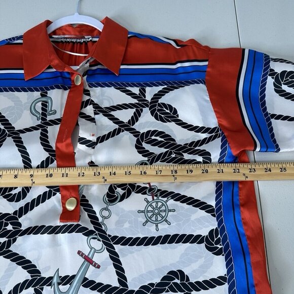 Zara Tunic Top Nautical Anchor Size M - Picture 7 of 11